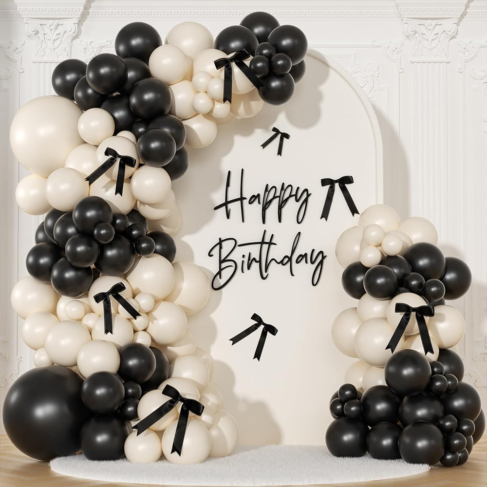 151Pcs Black and Sand White La - Balloon Arch Kit 评论和价格