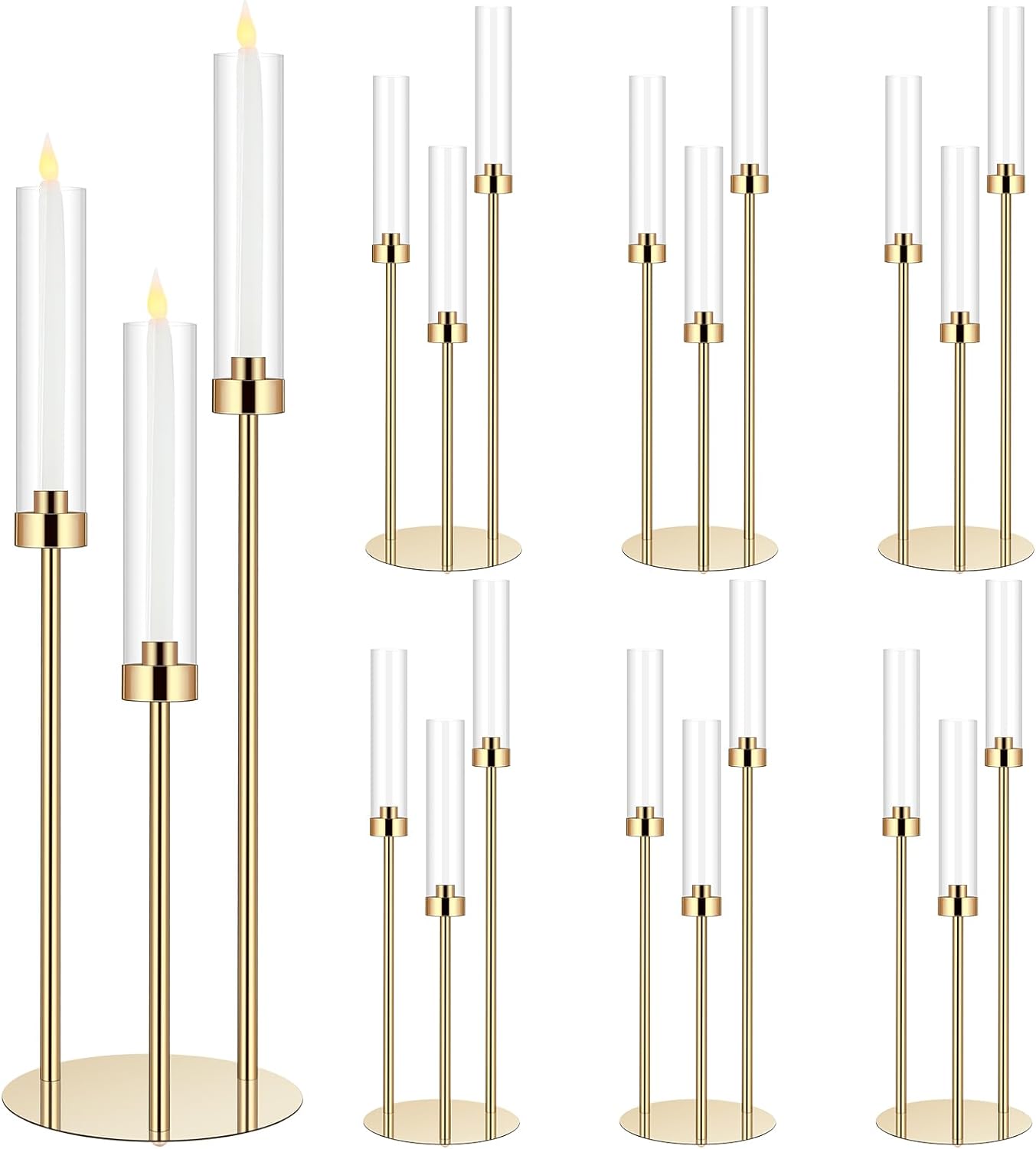 1 Set Acrylic Candelabra Cente - Centerpiece Stick 评论和价格