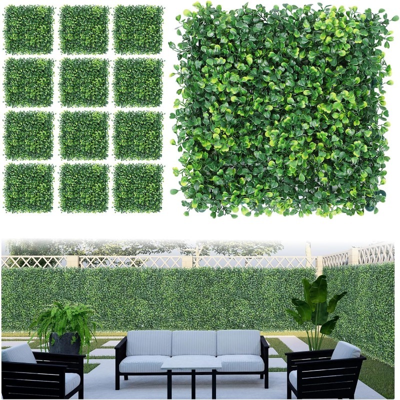 1/3/6Pcs Artificial Plants Gra - Flower Wall Panel 评论和价格