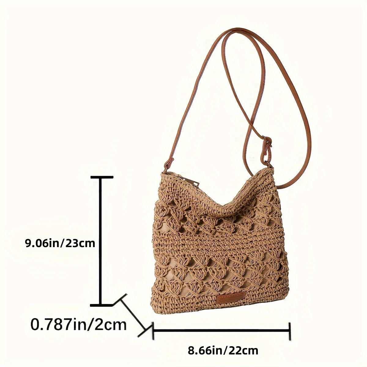 Chic Handmade Paper Straw Cros - Paper Straw Color 评论和价格