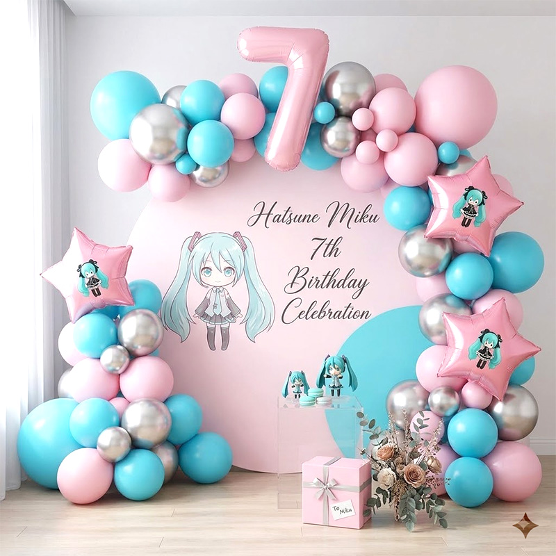 Hatsune Miku Virtual Singer Ba - Balloon Arch Kit 评论和价格