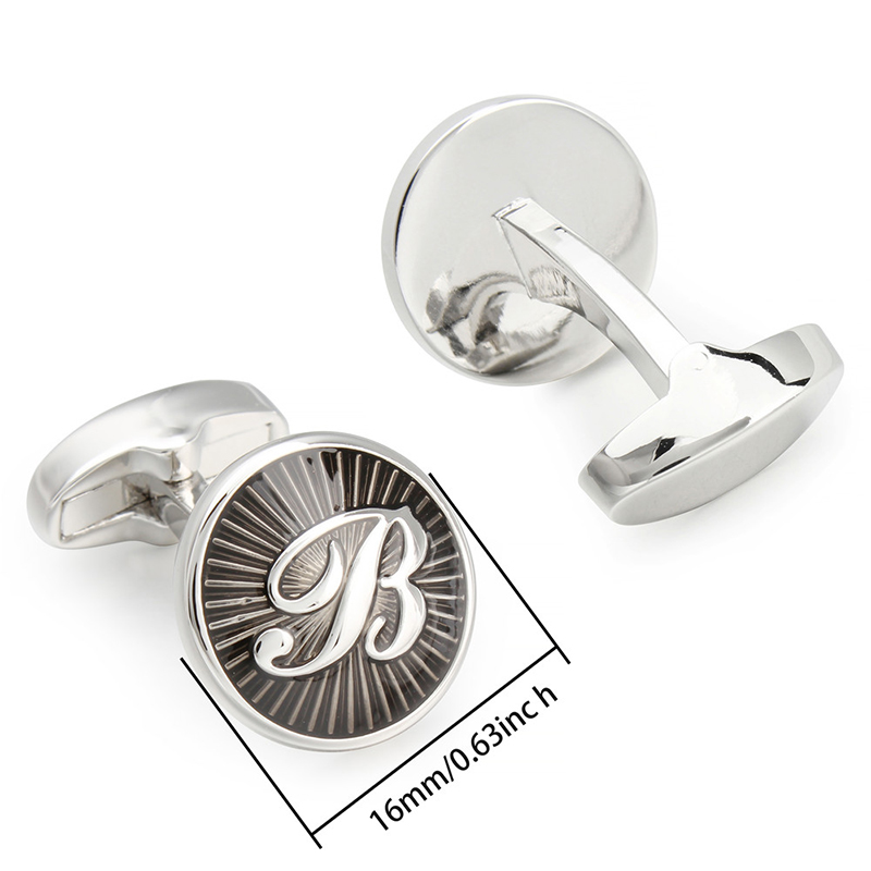 Men A‑Z Initial Cufflinks Silv - Event Z 评论和价格