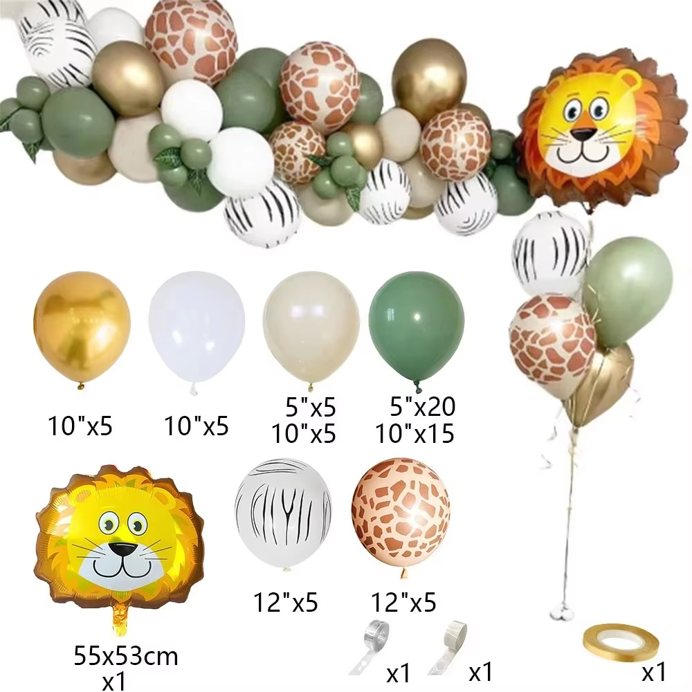 Jungle Animal Birthday Balloon - Balloon Arch Kit 评论和价格