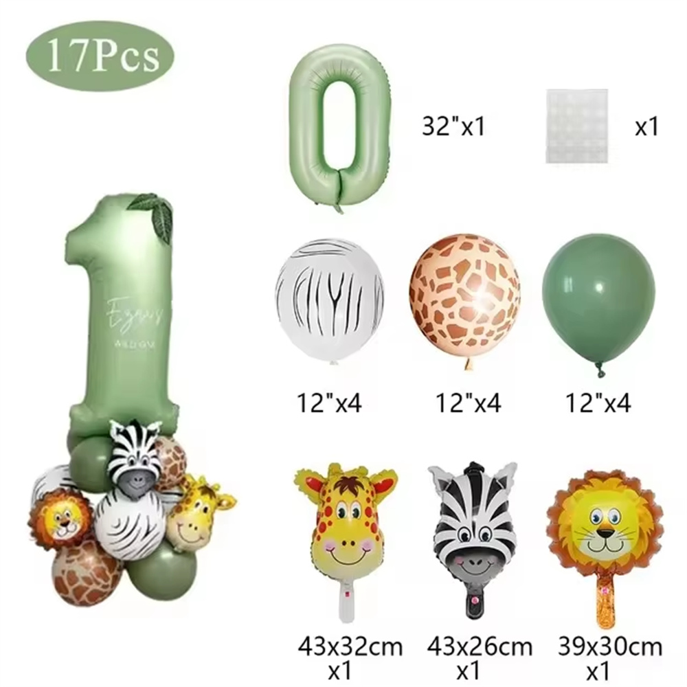 Jungle Animal Birthday Balloon - Balloon Arch Kit 评论和价格