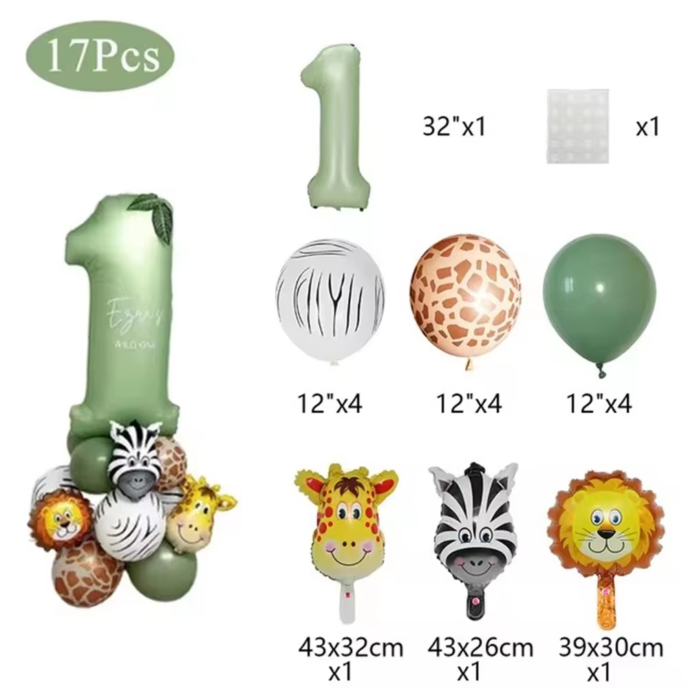 Jungle Animal Birthday Balloon - Balloon Arch Kit 评论和价格