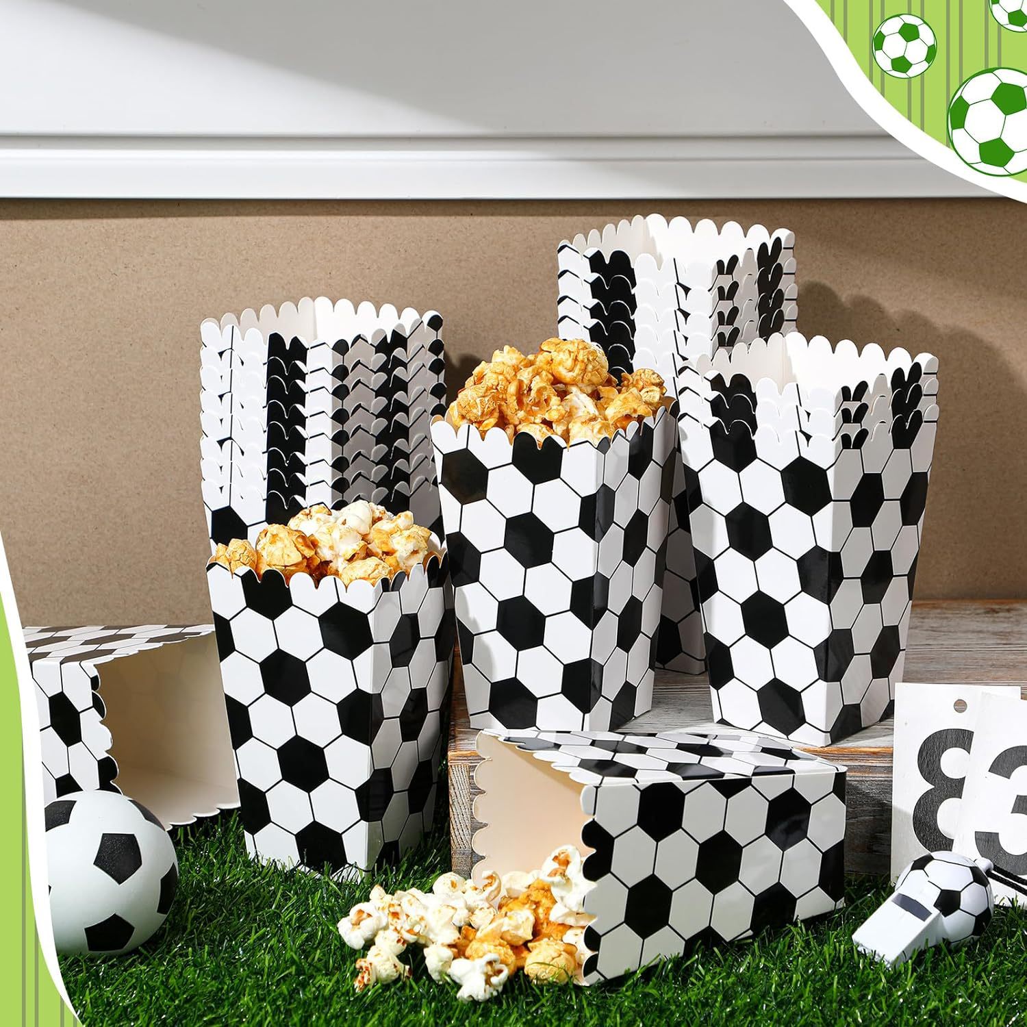 6/18Pcs  Football Popcorn Boxe - Event Party Box 评论和价格