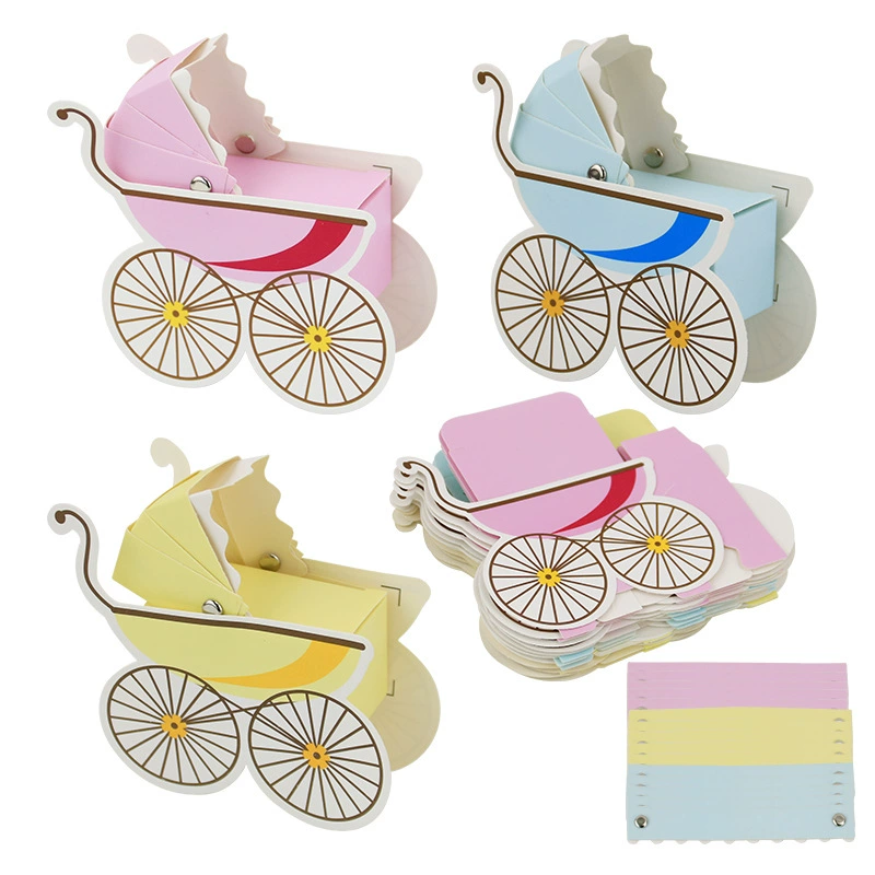 15Pcs Cute Baby Carriage Shape - Event Party Box 评论和价格