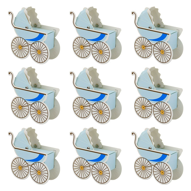 15Pcs Cute Baby Carriage Shape - Event Party Box 评论和价格