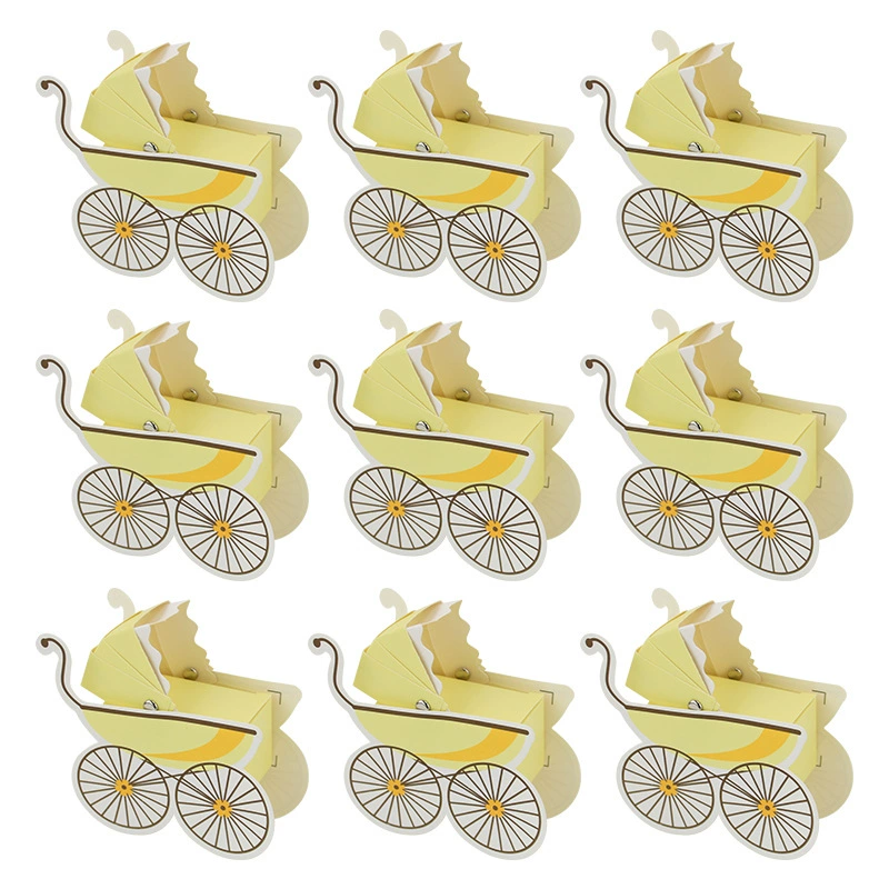 15Pcs Cute Baby Carriage Shape - Event Party Box 评论和价格