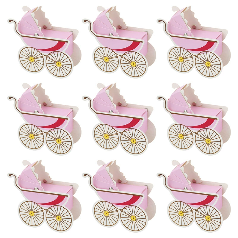 15Pcs Cute Baby Carriage Shape - Event Party Box 评论和价格